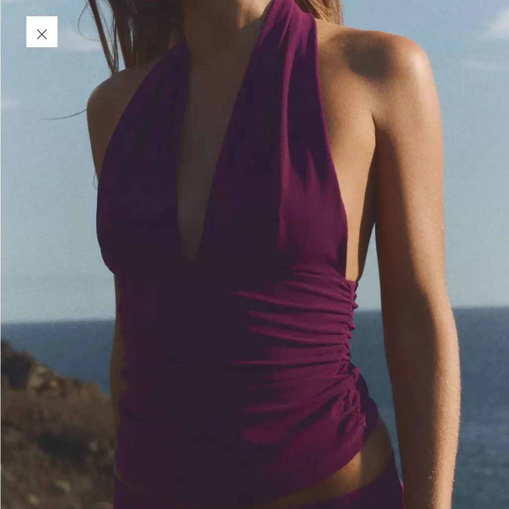 ZARA  Deep Purple Halter top - Image 2