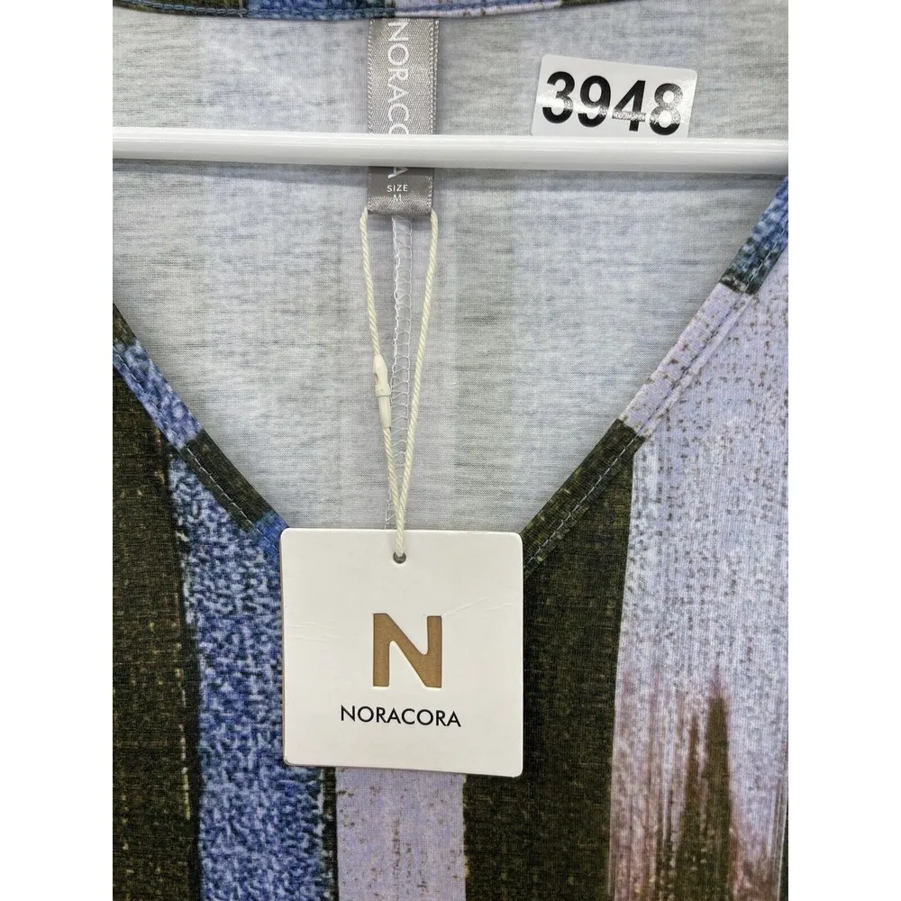 NORACORA Women's Pullover Blouse V Neck Relaxed Short Sleeve Medium Rustic - Image 8