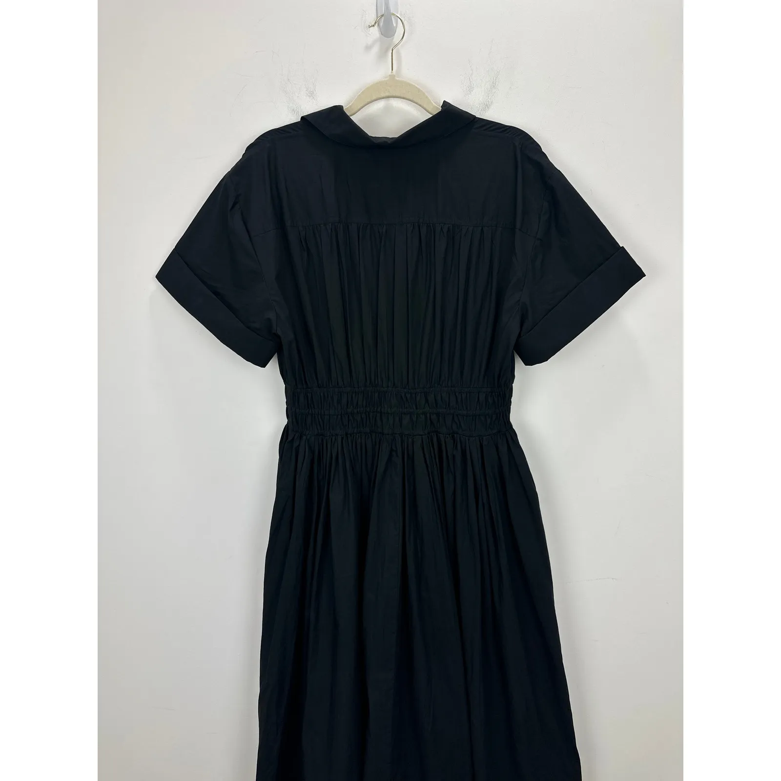J.Crew Elena Shirtdress Cotton Poplin Black Drama Classic Minimalist US 10 NWT - Image 13