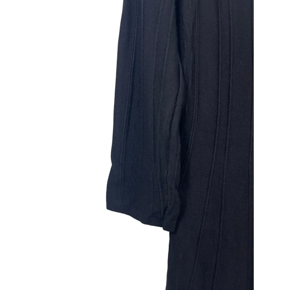 Dana Buchman Stretchy Black Long Sleeve Balloon Hem Sweater Dress M NWT - Image 2