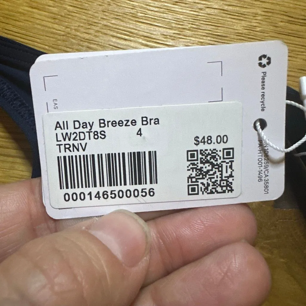 NWT Lululemon all day breeze bra navy 4 - Image 3