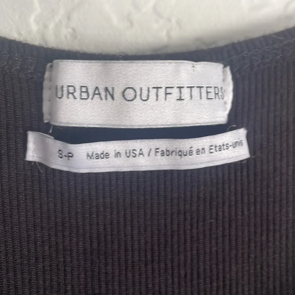 Urban Outfitters Black Ribbed Wrap Romper - Image 3