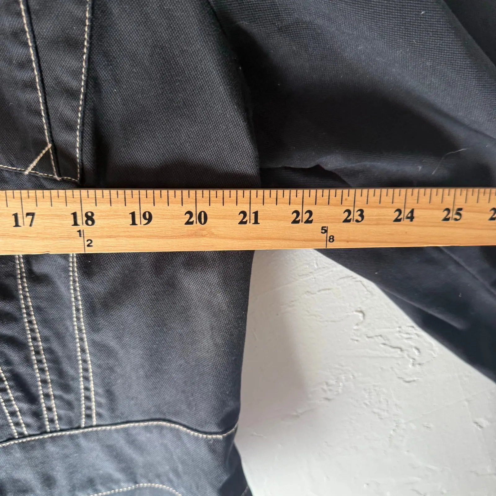 Faded Glory Y2k‎ Plus Size 18 Black Cargo Army Button Up Cotton Jacket - Image 9