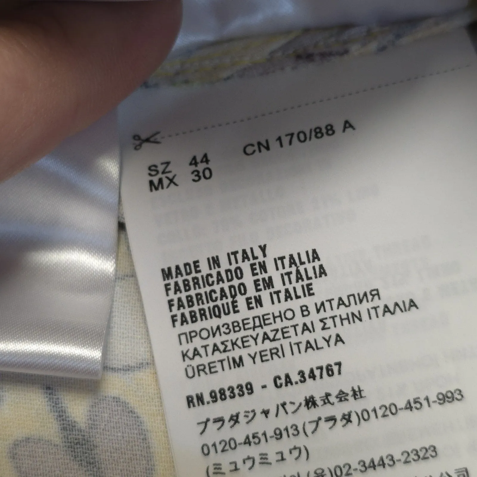 Miu Miu Yellow Floral Puff Sleeve Dress Peter Pan Collar Size 44 IT / US 8 Italy - Image 9