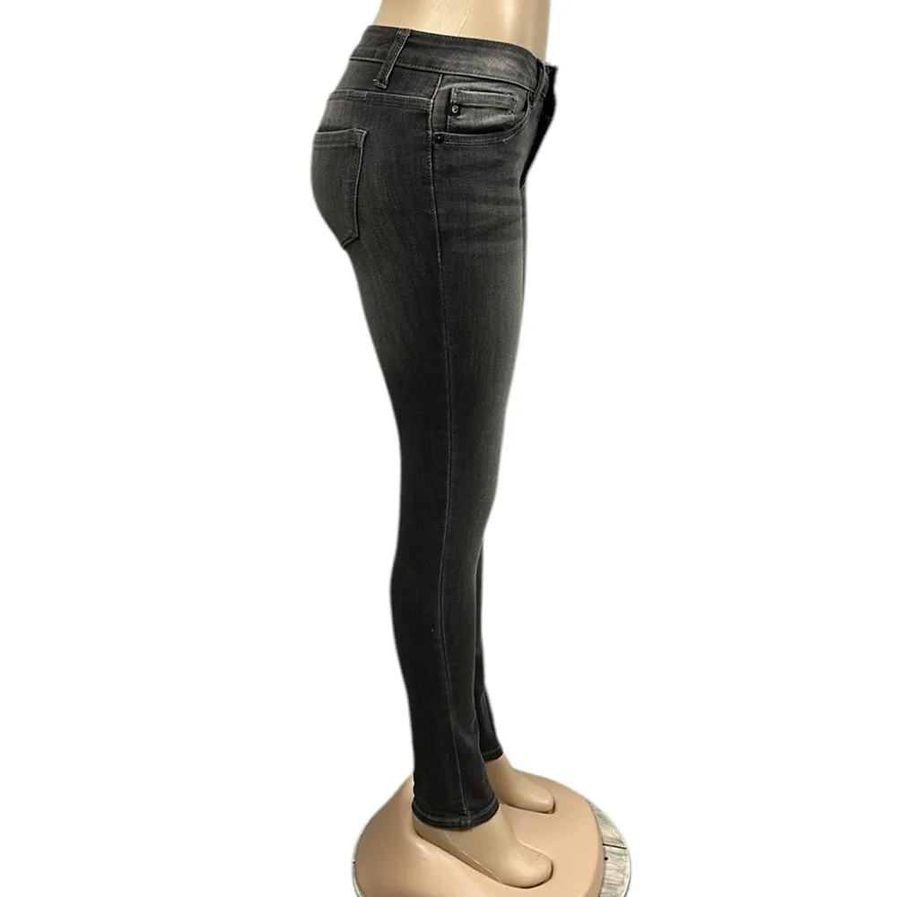 Kancan Faded Black Gray Denim Skinny Stretch Jeans 25 Waist or Juniors 3 Size undefined - Image 6