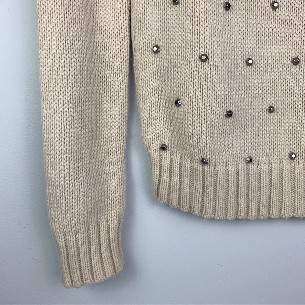 FOSSIL Merino Wool Cashmere Blend Studded Sweater - Image 5