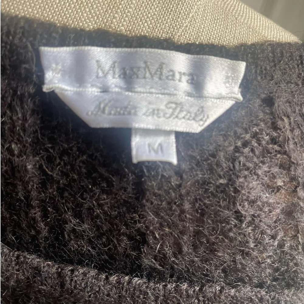 MaxMara Cable Knit Sweater in Chocolate Brown Size Medium - Image 5