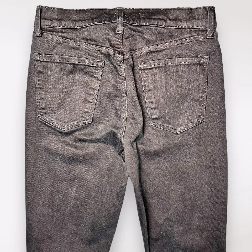 J Brand Alana High Rise Skinny Jeans Black Raw Hem Ankle Size 27 - Image 8