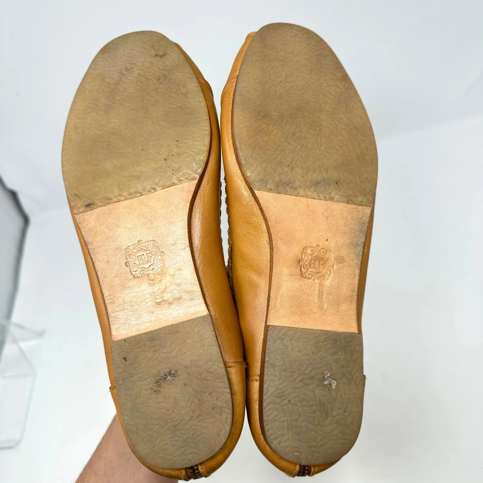 Bali‎ Elf Muse Ballet Flat Leather Light Tan Size 6.5 Brown - Image 8