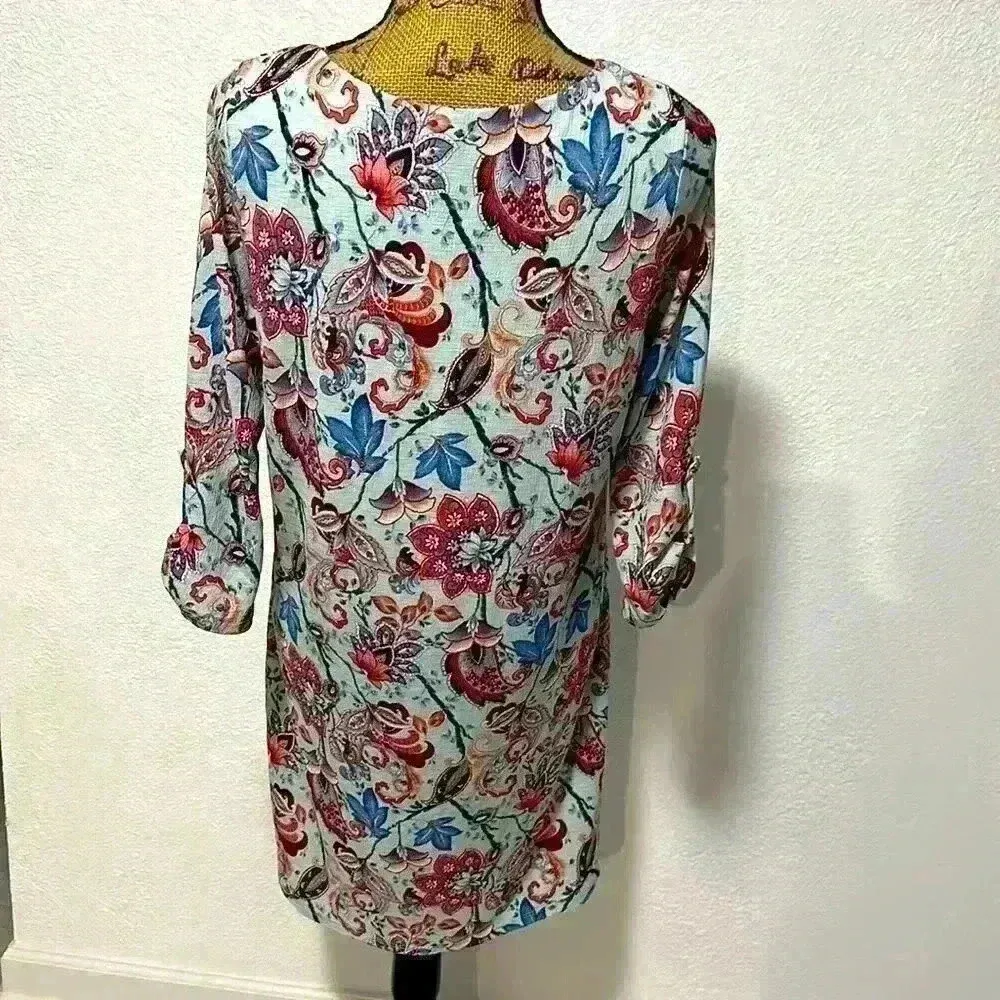 Pink Blush floral dress knee length M - Image 4