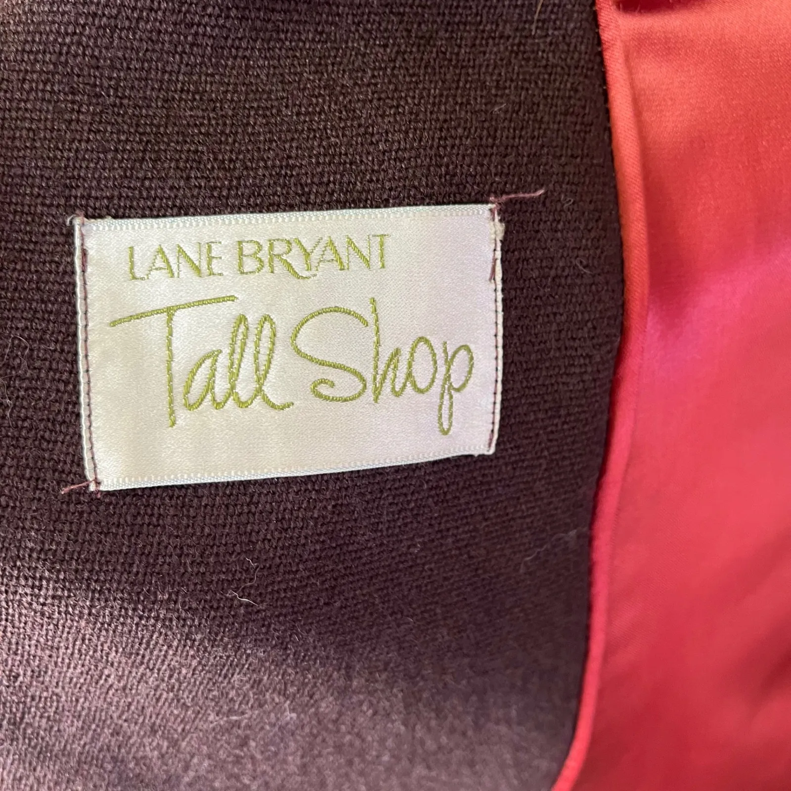 Vintage 1960s Lane Bryant Tall Shop Wool Coat w/ Genuine‎ Mink Fur Collar Sz M Brown - Image 7