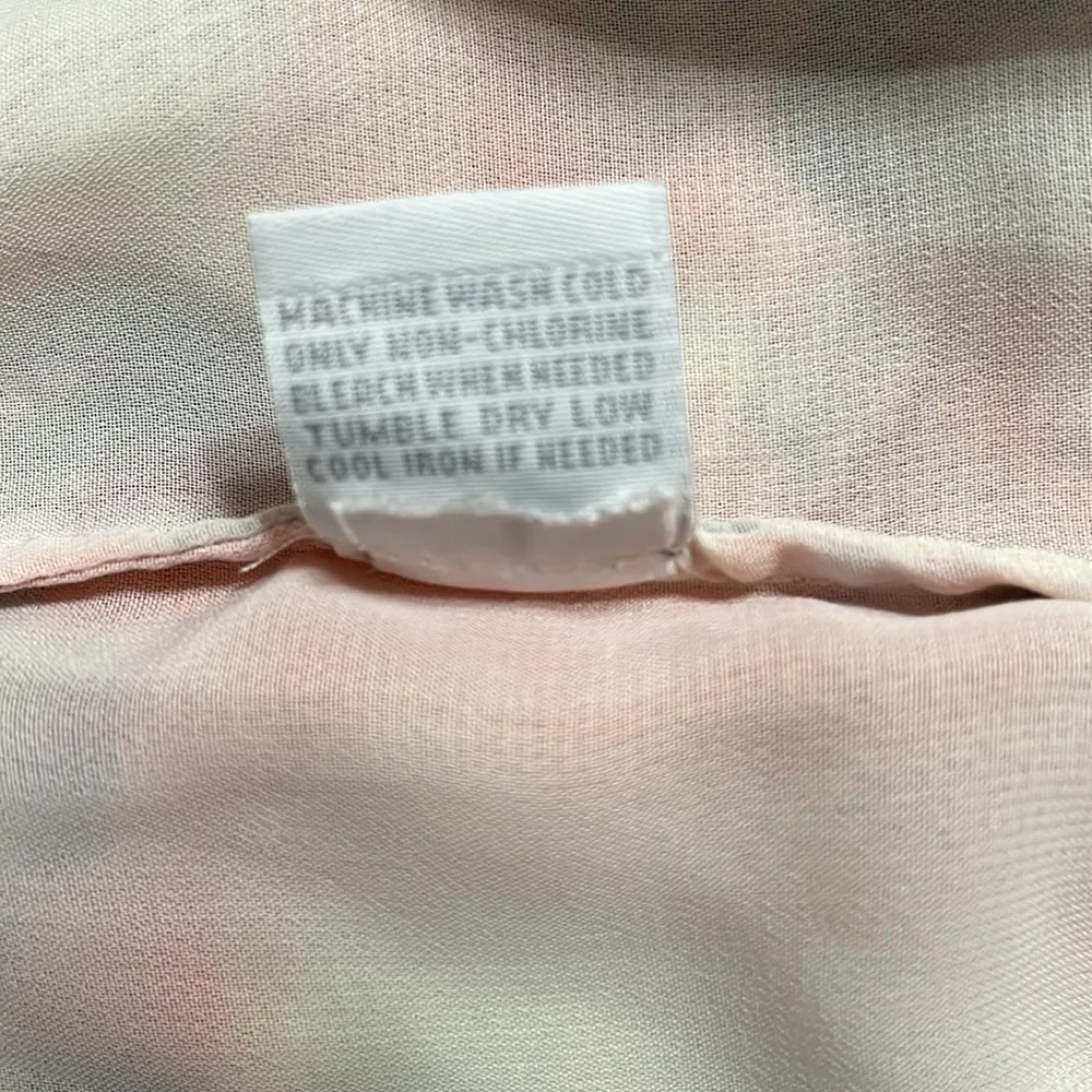 Relatively Blouse Top Sz 2XL Orange Abstract Fully Lined Tie Front Neckline - Image 10