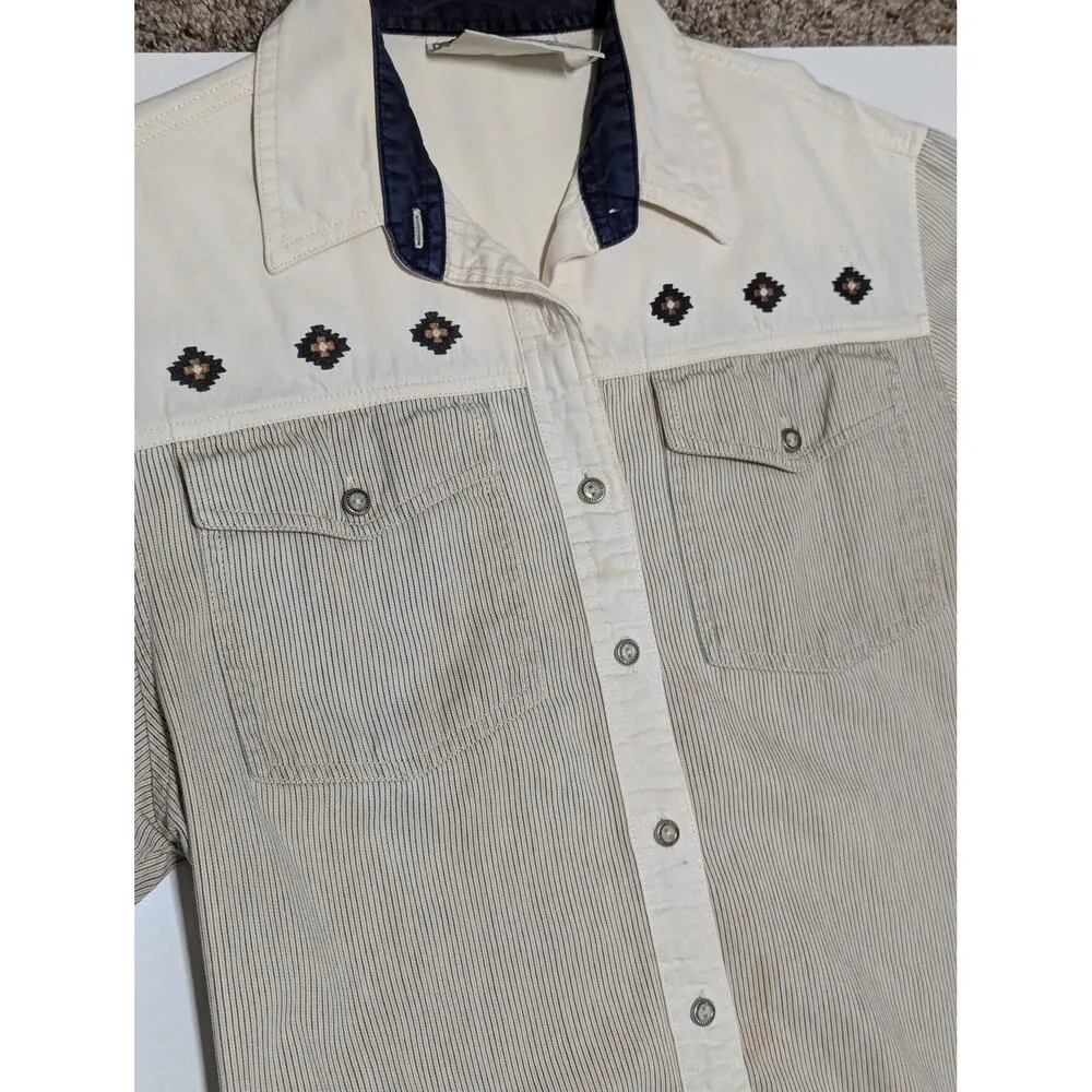 Vintage Wrangler Western Shirt Button Down Womens X-Large Cowgirl Rodeo Cowboy - Image 4