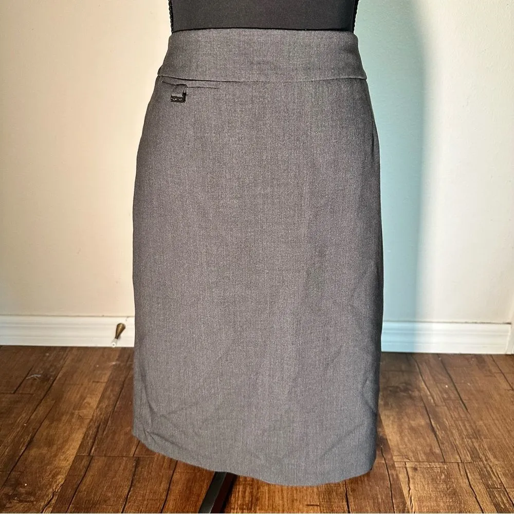 Calvin Klein  Gray A-Line Knee-Length Skirt for Work - Image 2