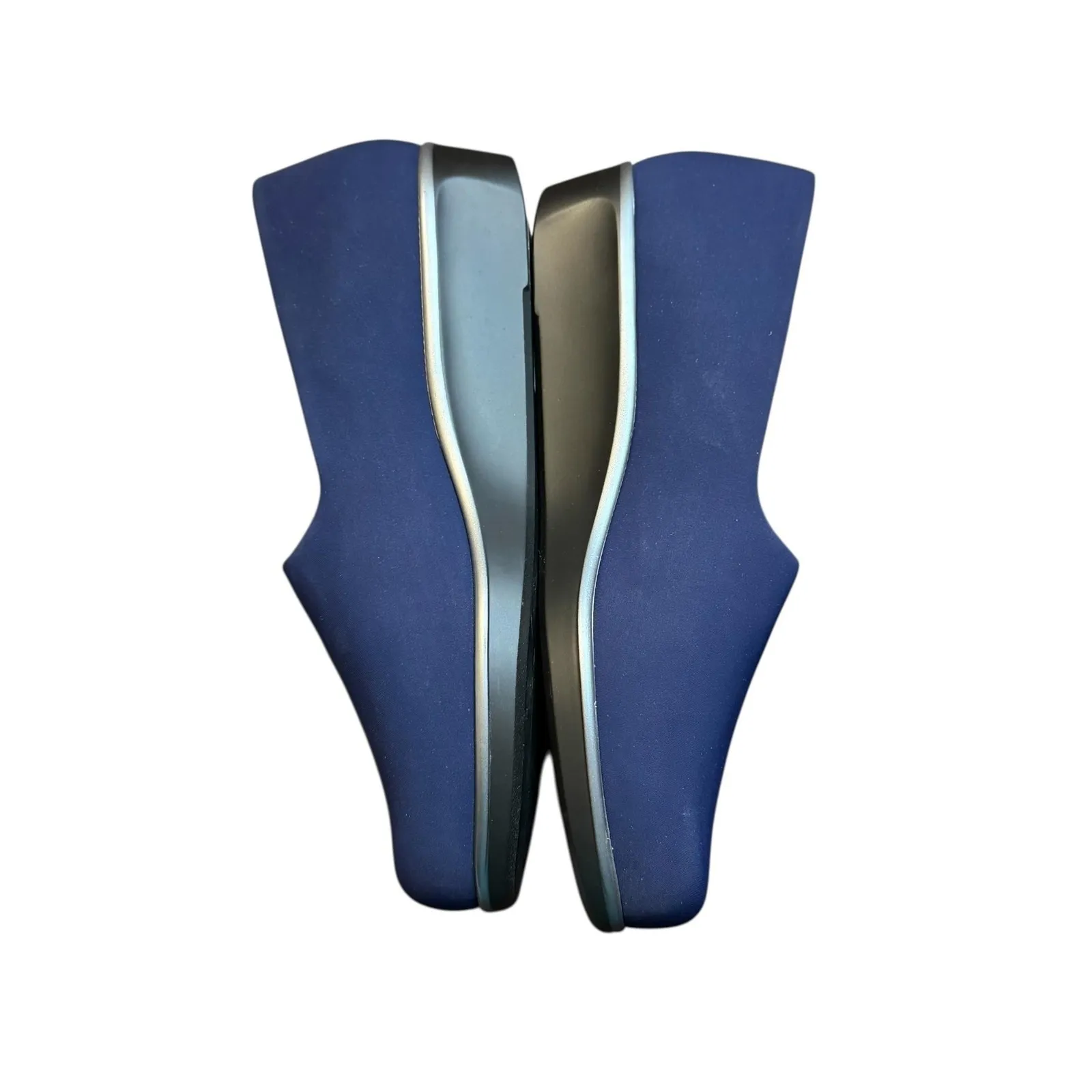 SAS Shoes Womens‎ Size 9.5WW Navy Slip On Dress Wedge Tripad Comfort Made in USA Blue - Image 5