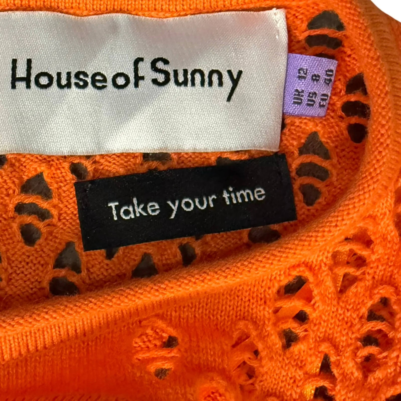 House of Sunny Orange Capture Tie Front Cut - Image 4