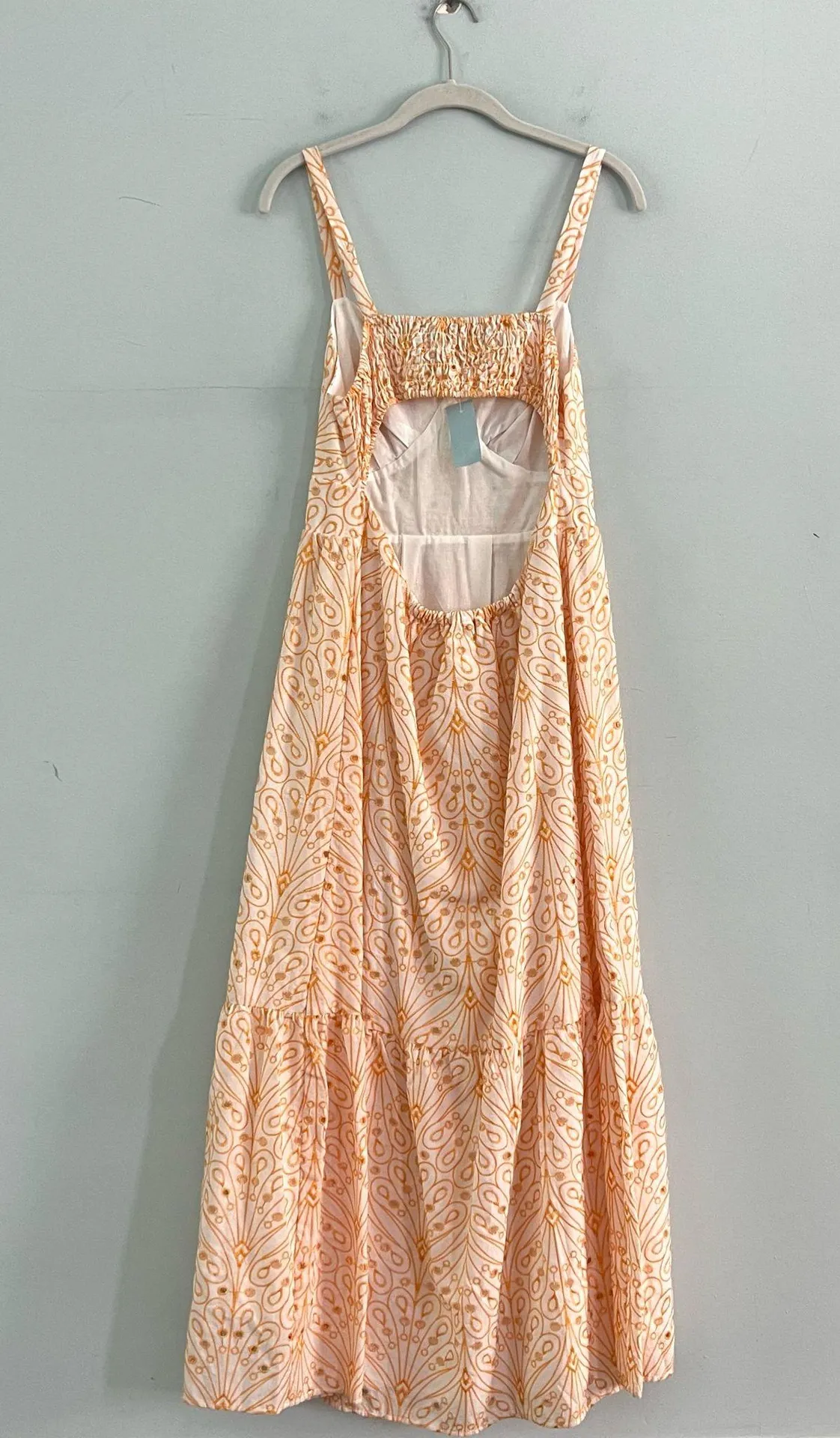 NWT Loft Petite Eyelet Open Back White Tiered Cotton Maxi Dress - Image 4