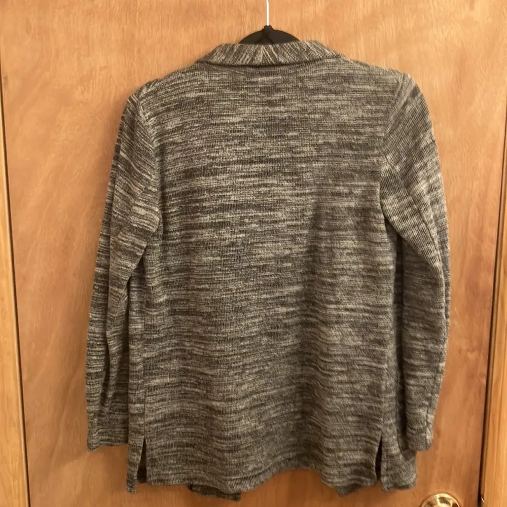 Grey and black knit boyfriend blazer woman’s size 2 - Image 6