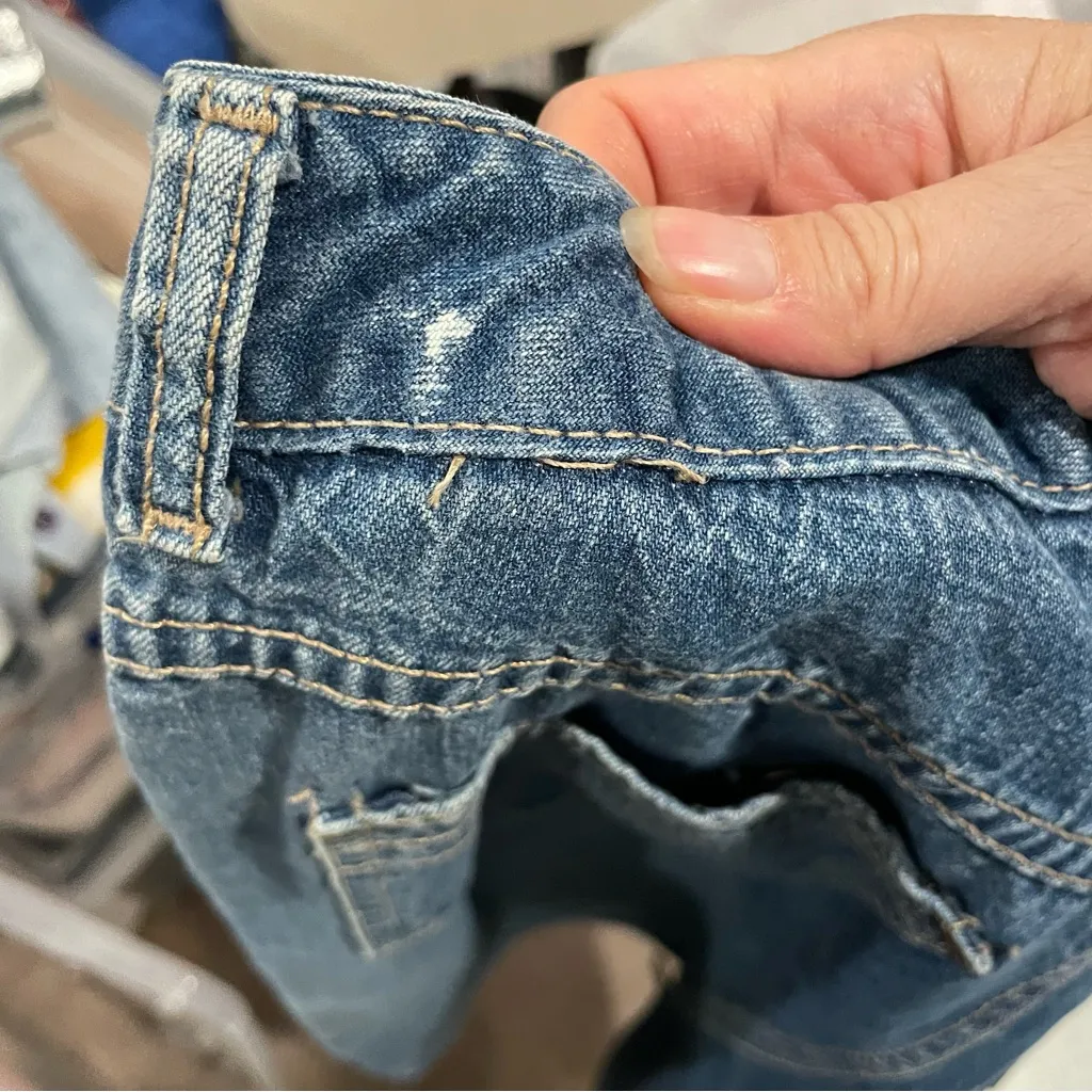 Vintage 70s-80s Calvin Klein denim jean midi skirt broken in pockets - Image 4