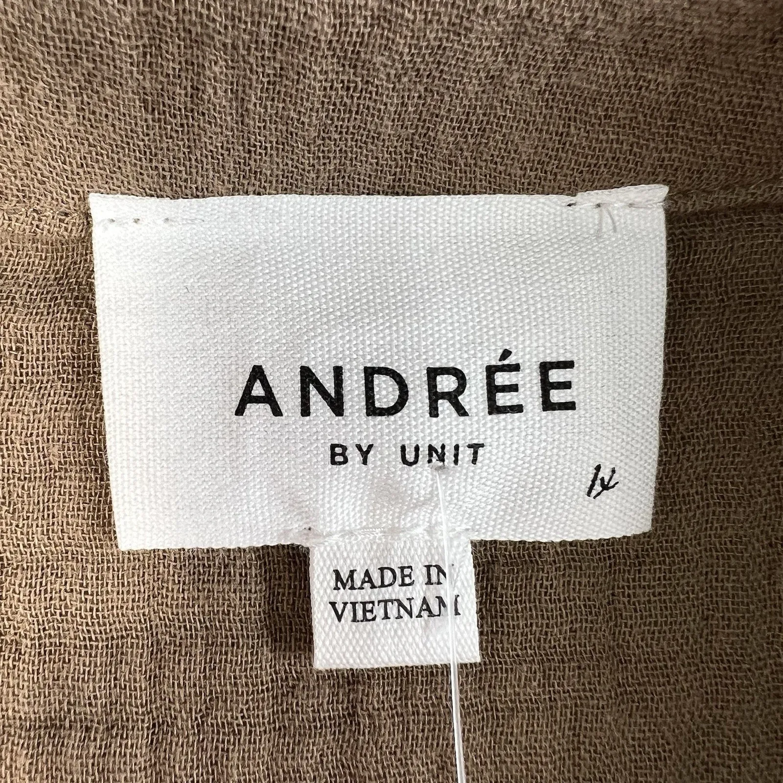 Andree by Unit Plus 1X Button Down Baby Doll Top Gauze Short Dolman Sleeves Boho - Image 6