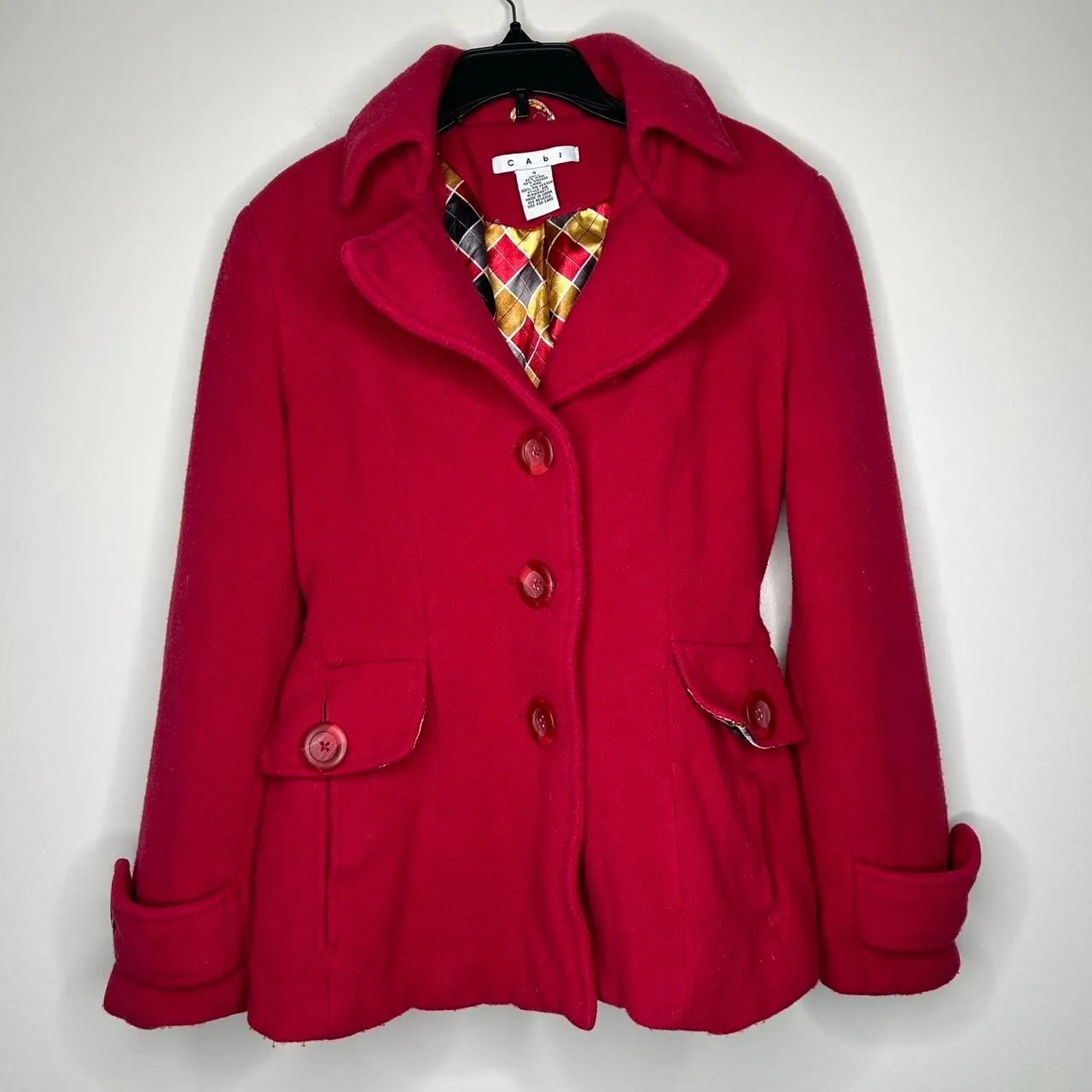 Cabi Women's Red and Burgundy Coat - Image 5