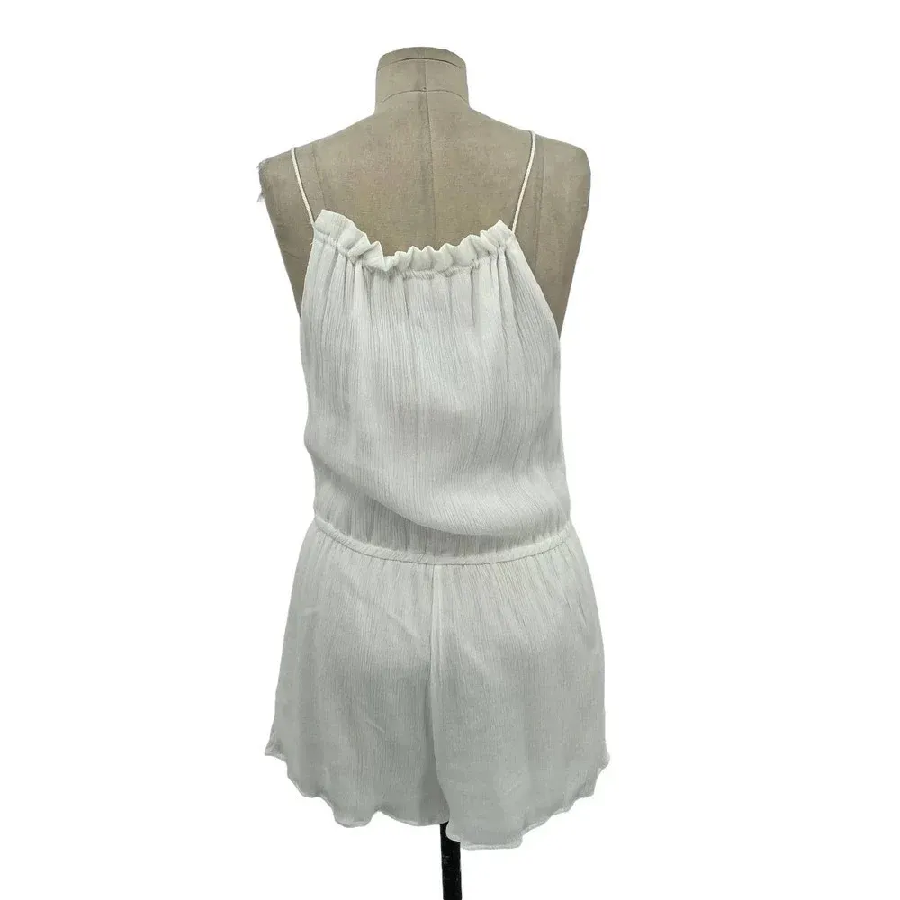 Raga Flora Romper White Embroidered Tasseled Size‎ Small - Image 9