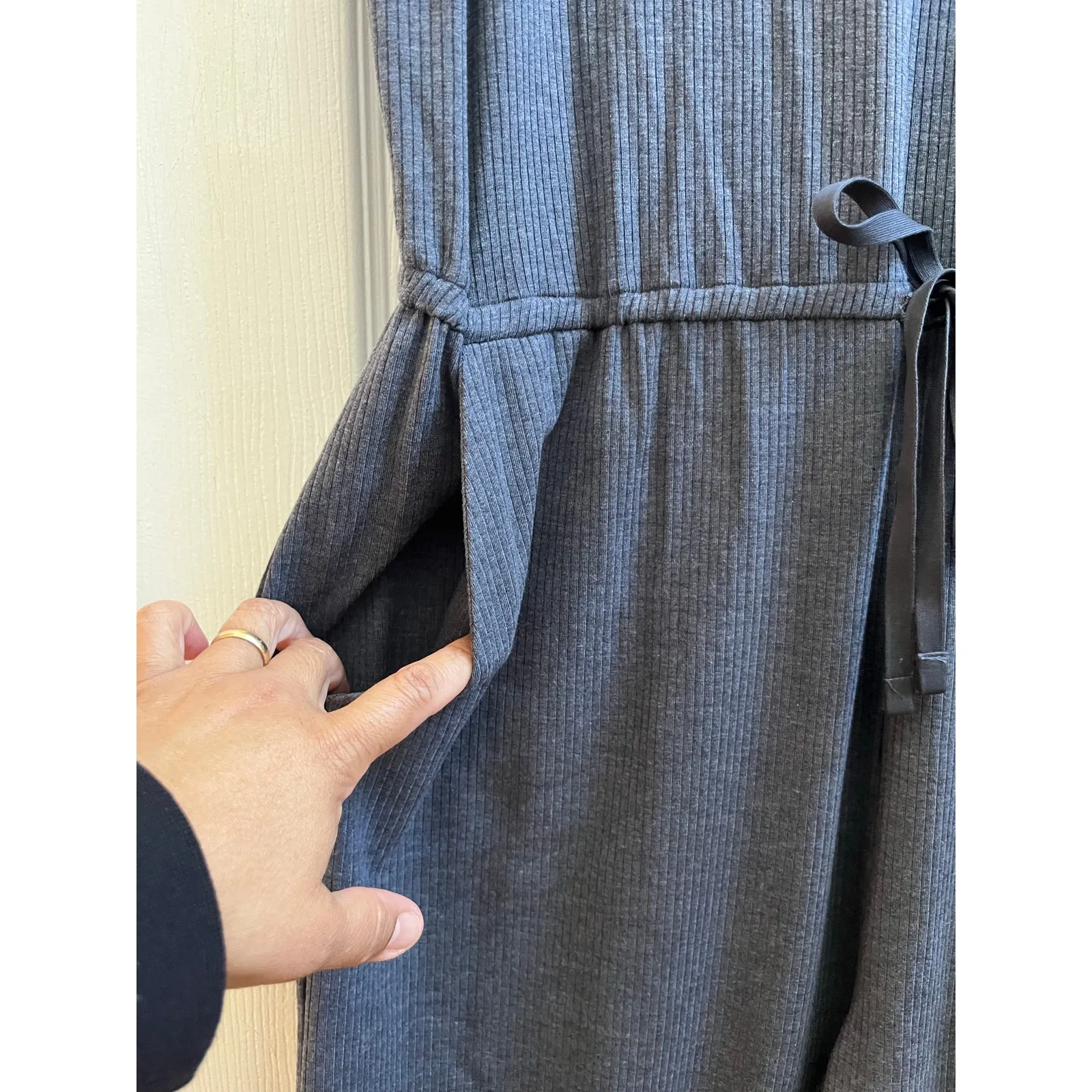 Eileen Fisher Tencel Blend Stretchy Ribbed Knit Sleeveless Cropped Jumpsuit - Image 9