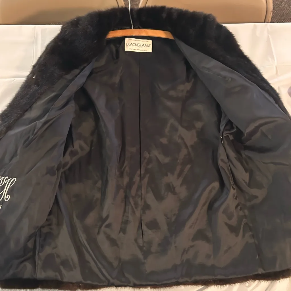 Blackglama Women’s Mink Fur Coat Size 14 – Dark Ranch Real Mink, Vintage Luxury Brown - Image 15