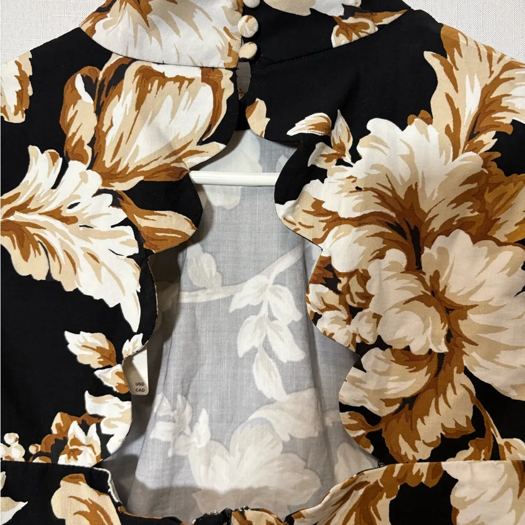 Anthropologie Maeve Mock-Neck Scalloped Shift Mini Dress,Size 8,NWT - Image 8