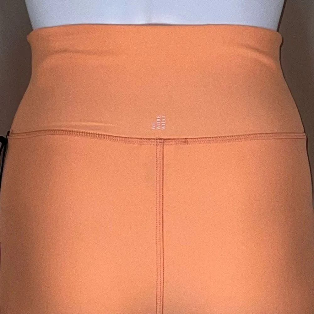 WeWoreWhat Solid Lace Up Biker in Peach Cobbler - Image 12