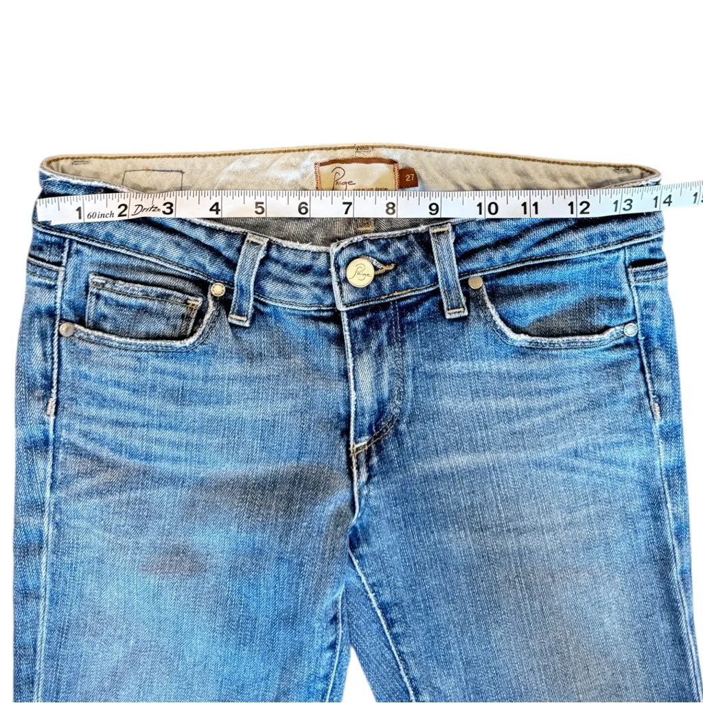 PAIGE Bootcut Jeans Low Rise 27 Medium Wash - Image 5