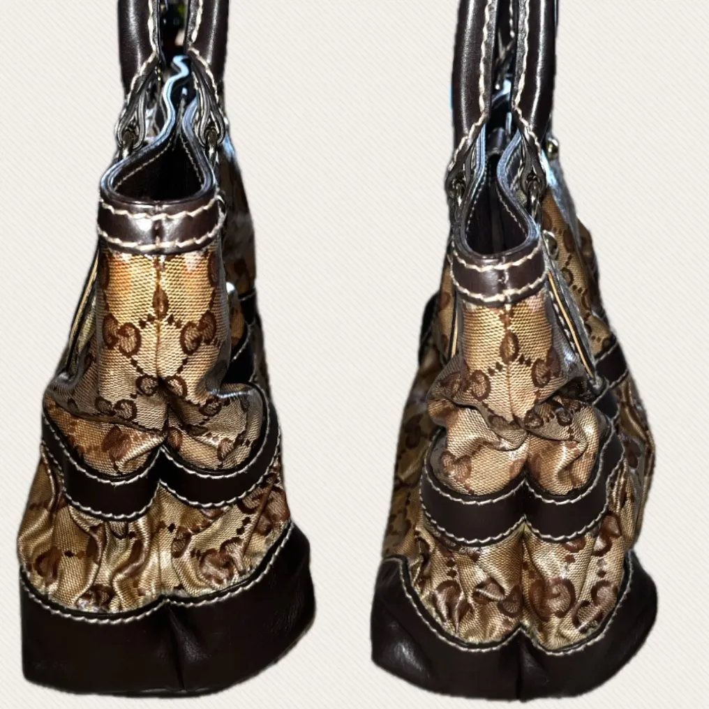 Gucci Authentic  Coated Canvas Handbag - Image 2