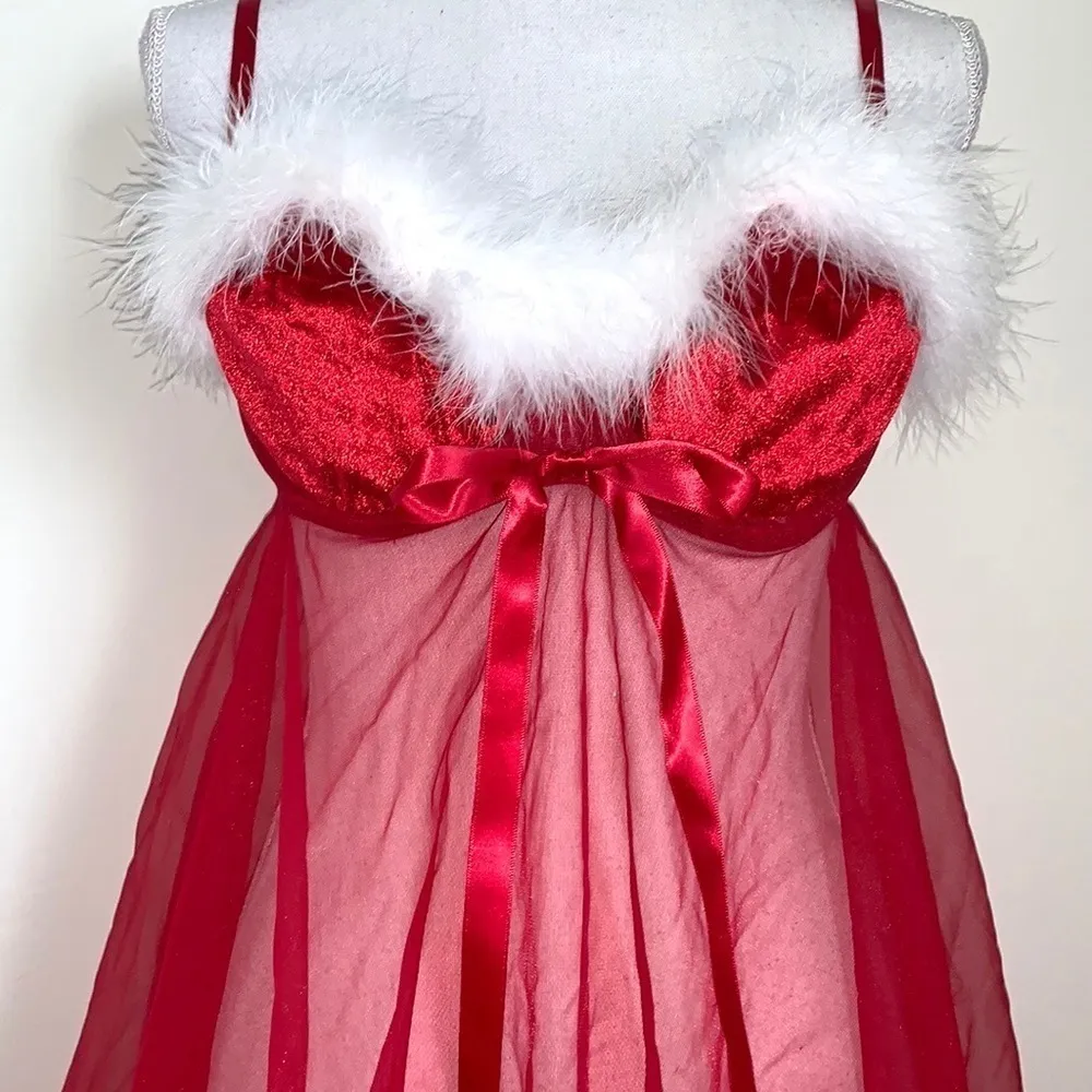 Sexy Santa Holiday Babydoll Red Size L - Image 2