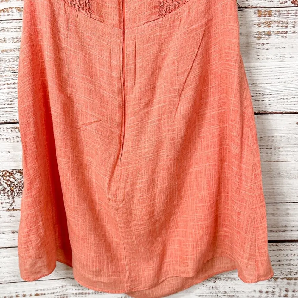 The Jetset Diaries TJD Heartbreaker Orange Linen Mini Dress, EUC, Medium - Image 11