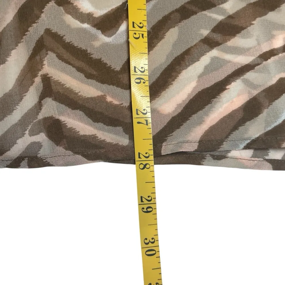 Chicos Lorena Jazzy Jungle‎ Tunic Size 2 US Large Animal Print Sheer 3/4 Sleeves - Image 6