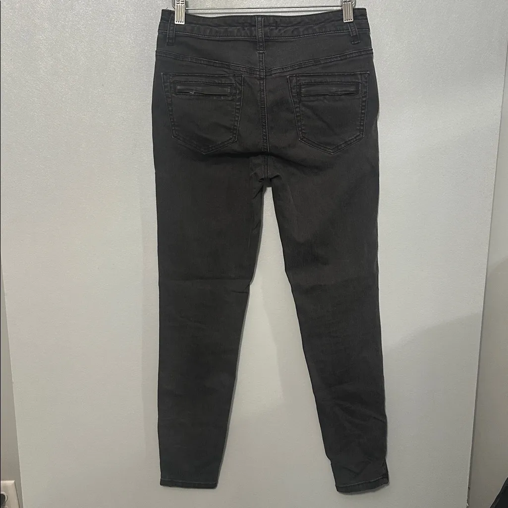 Free People‎ Black Ankle Zip Skinny Jeans - Image 4