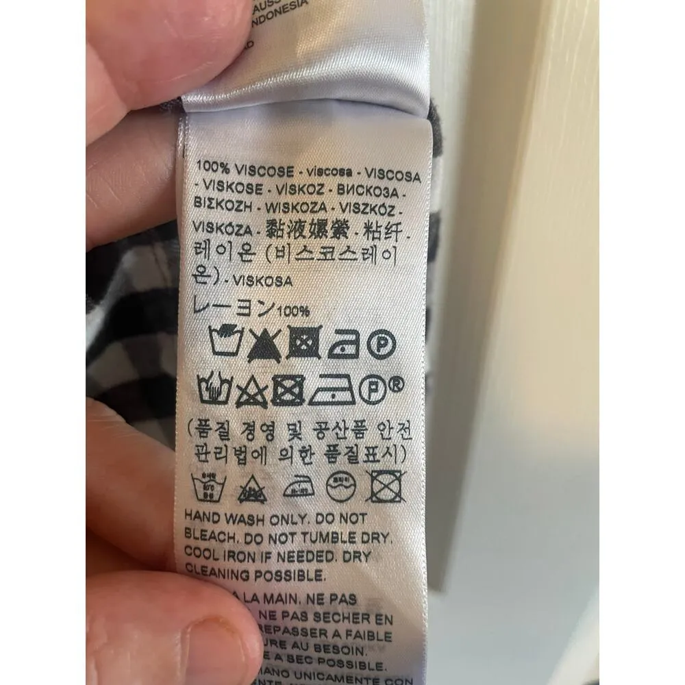 Levi’s Boyfriend Fit Buffalo Black White Plaid Button Down Shirt Size XXL - Image 5