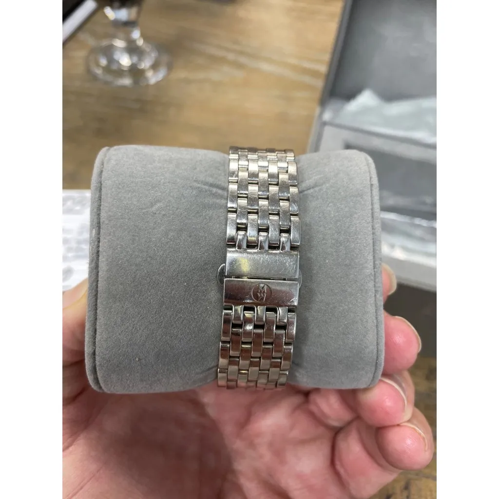 Michele Deco Stainless Steel Chronograph swiss movement watch With Box SKU 9190 Silver - Image 4