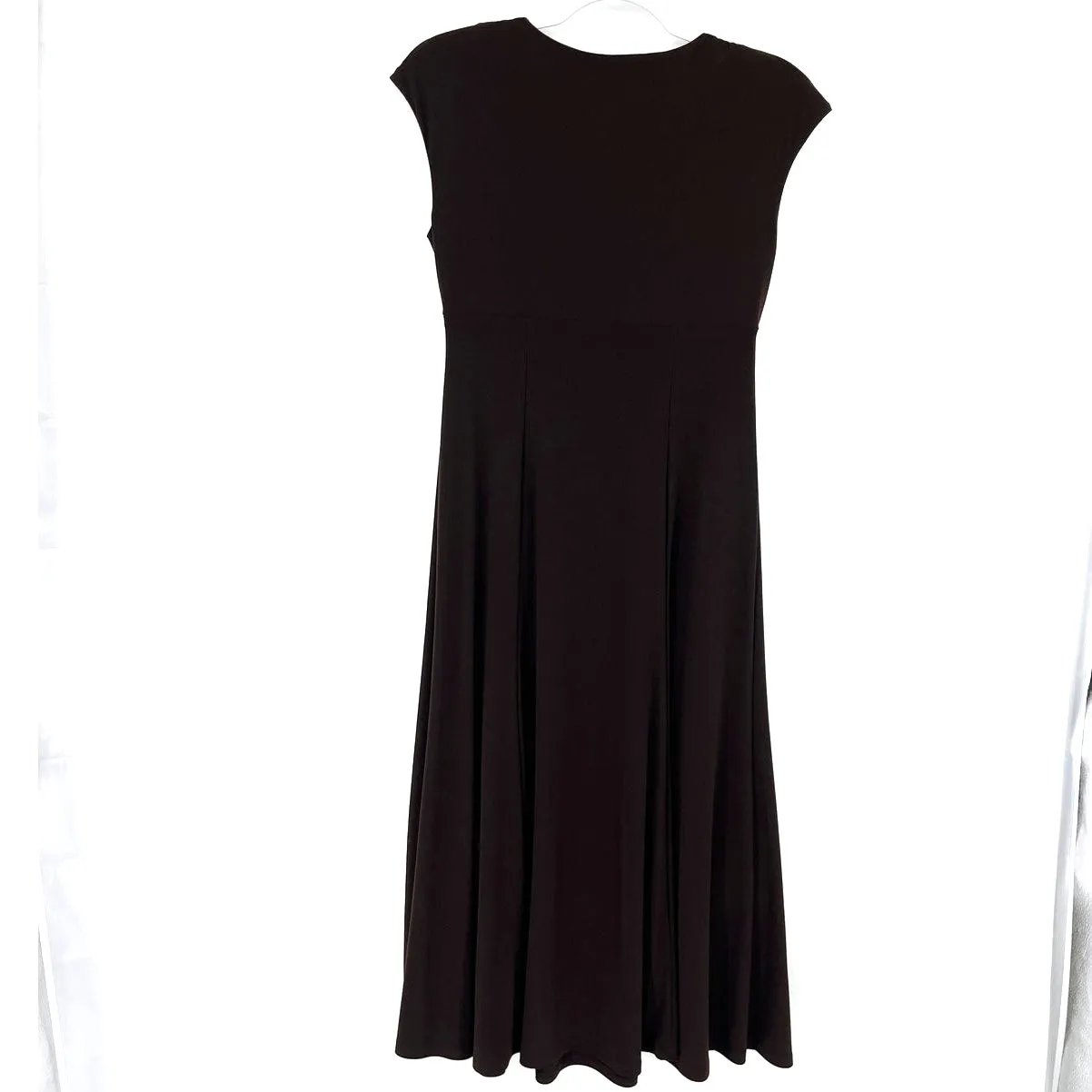 90s Jones New York Babydoll Midi Dress Sz 6 Expresso Preppy Timeless Academia - Image 6