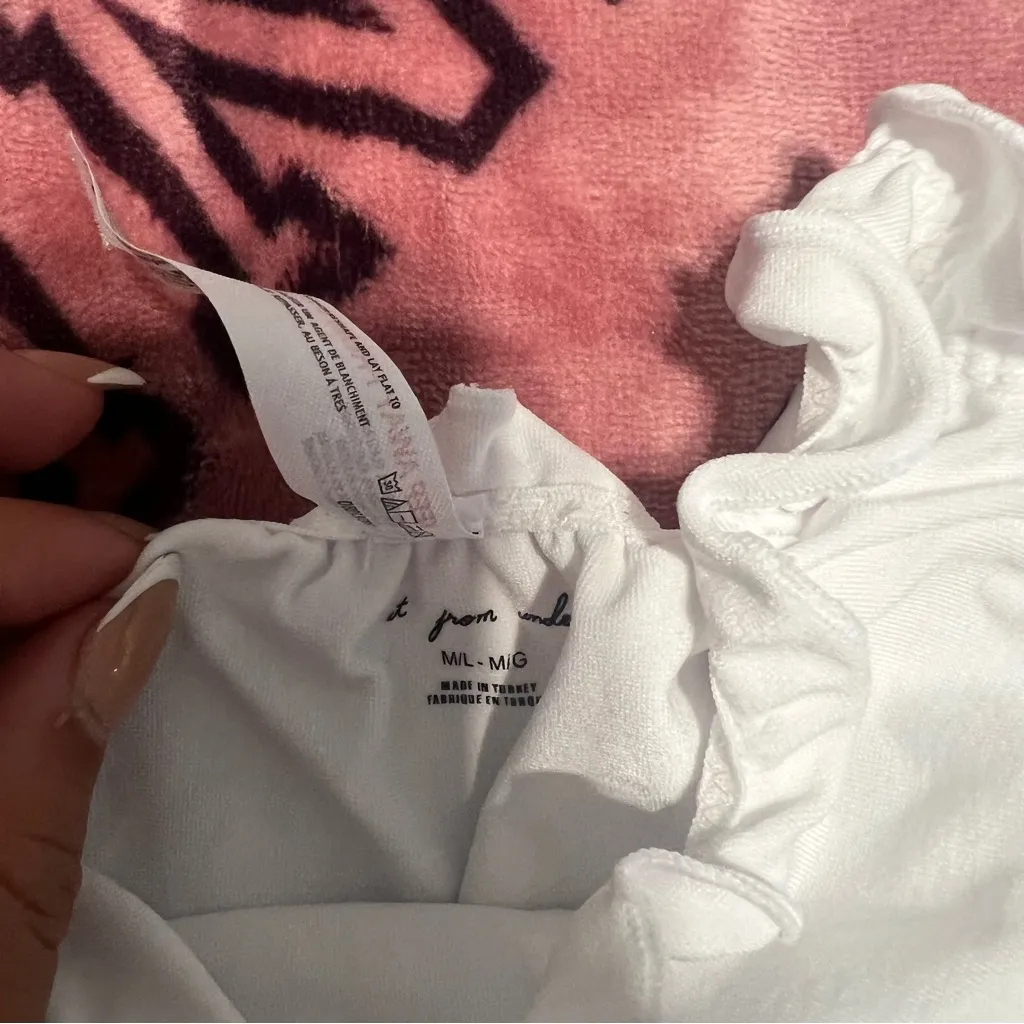 Urban Outfitters White Ruffle Bra Set - Image 2