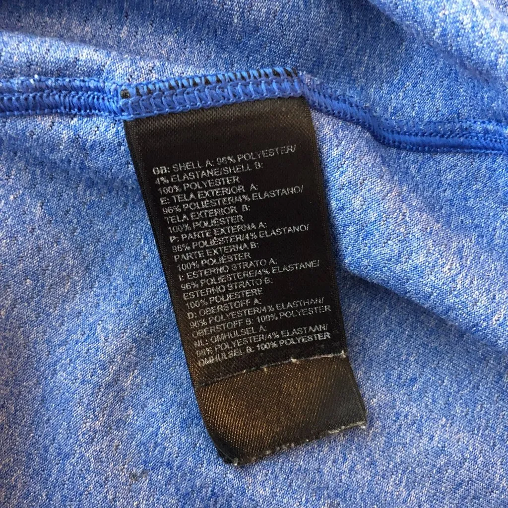 The North Face Womens Top Outdoors Hiking Breathable V Neck Blue M - Image 6