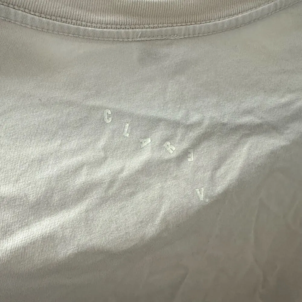 Clare V Drop Shoulder Puff Sleeve Tee in Cream Poppy Size L - Image 6