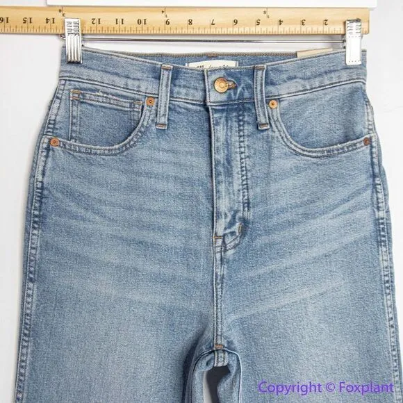 NEW Madewell * hemmed* High-Rise Flare Jeans‎ in Caine Wash, 25 - Image 6