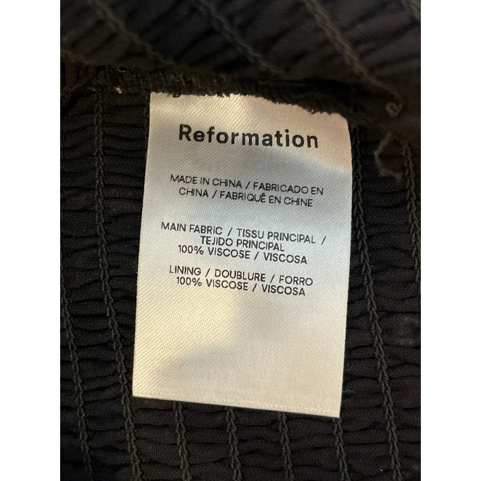 Reformation NEW Pinto Black Pink Floral Print Smocked Shirt‎ Small - Image 10