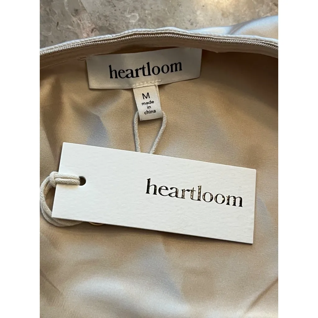 HEARTLOOM Monico Top in Oyster Medium New Womens Strapless Satin Tank - Image 9