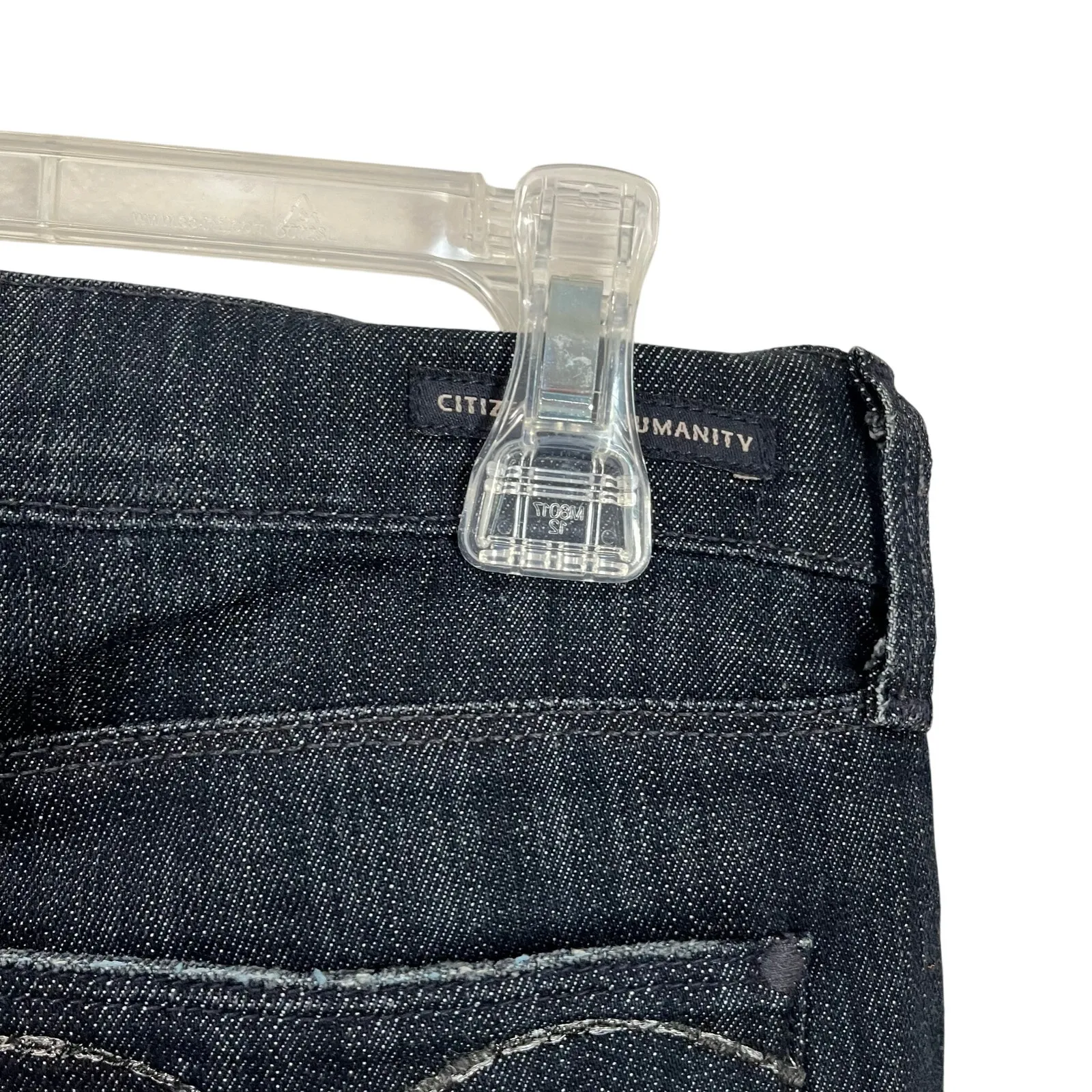 Y2K Citizens of Humanity Dark Wash Liberty mid Rise Bell Bottom Jeans USA Sz 28 - Image 7