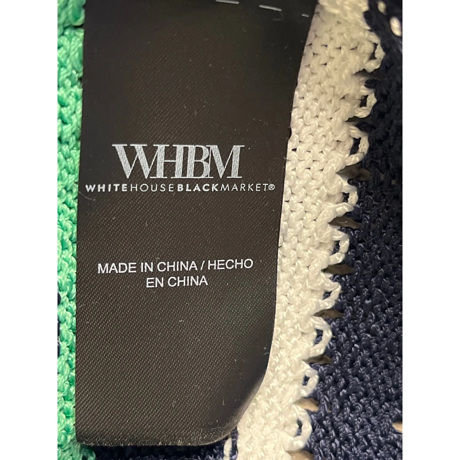 White House Black Market Long Sleeve Stripe V-Neck Pullover Sweater, size medium - Image 8