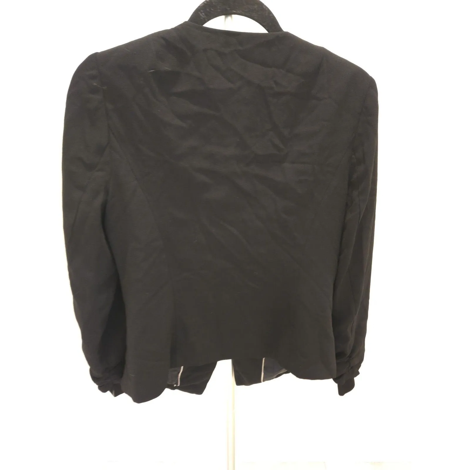 Adrianna Papell Black Single Button Blazer V-Neck Collarless M Size 10 Jacket - Image 6