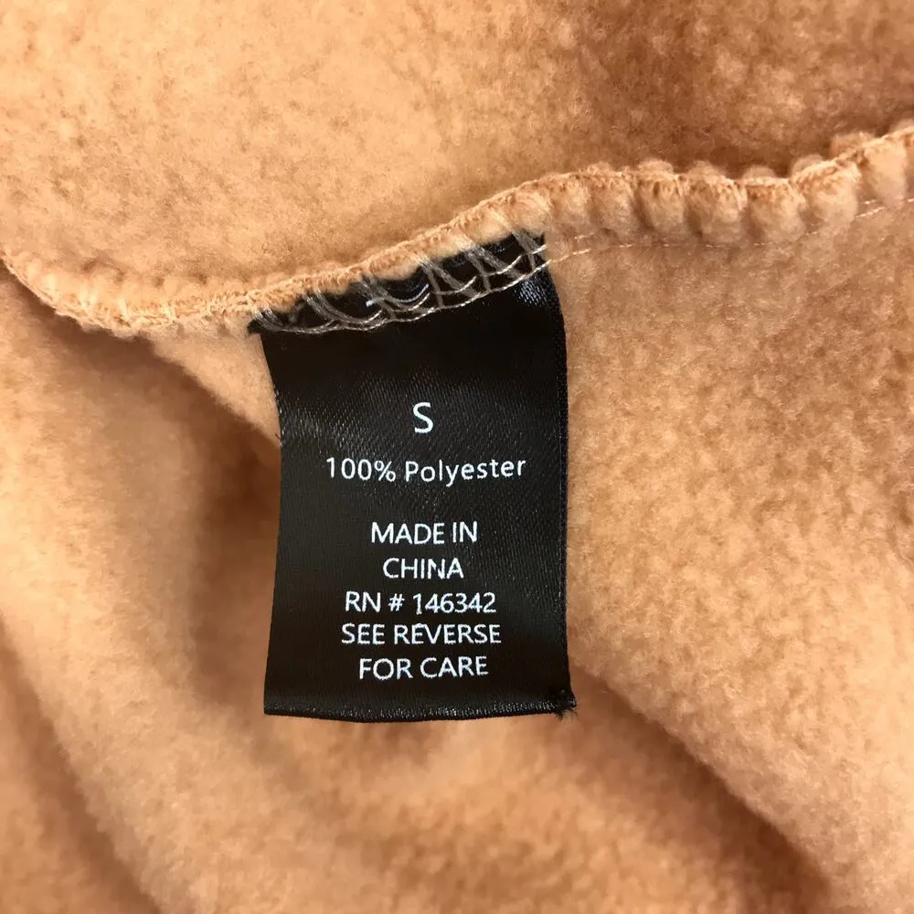 MEMBERS ONLY Bad Vibes Patchwork Hoodie Sz S Camel Unisex Outdoor Funny Camping - Image 8