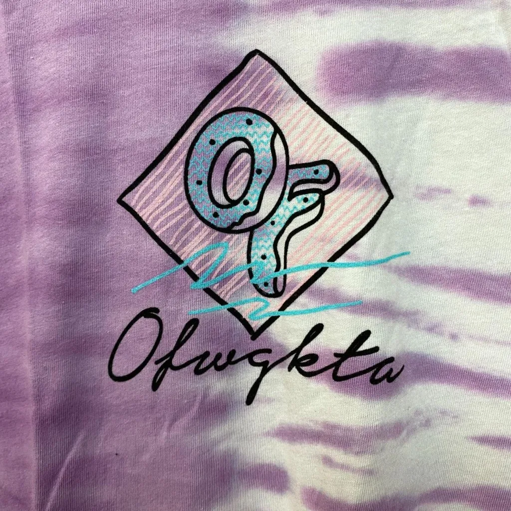 Odd Future Purple Embroidered Tie dye Tshirt size Medium - Image 2